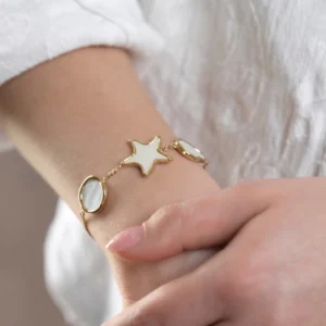 Bracciale con madreperla a forma di stella