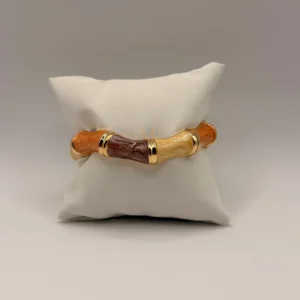 Bracciale con placcatura in oro e smaltatura multicolor