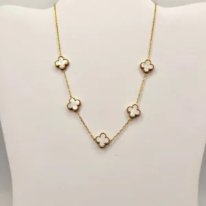 Collana floreale con madreperla